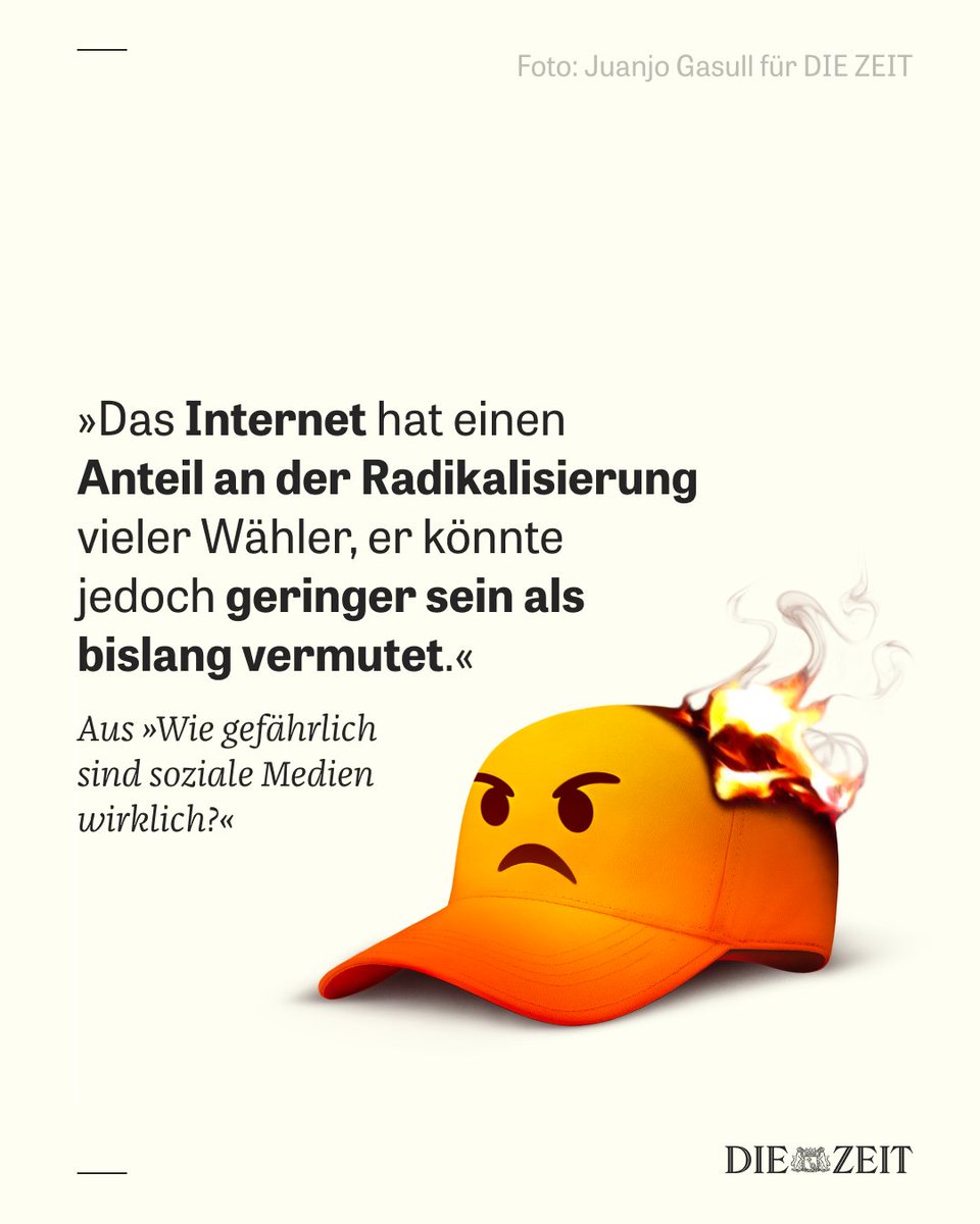 DIEZEIT's tweet image. An der #Polarisierung westlicher Gesellschaften sind #Algorithmen sozialer #Medien schuld, die spalten? Ganz so einfach ist es nicht. trib.al/gnv9KaY