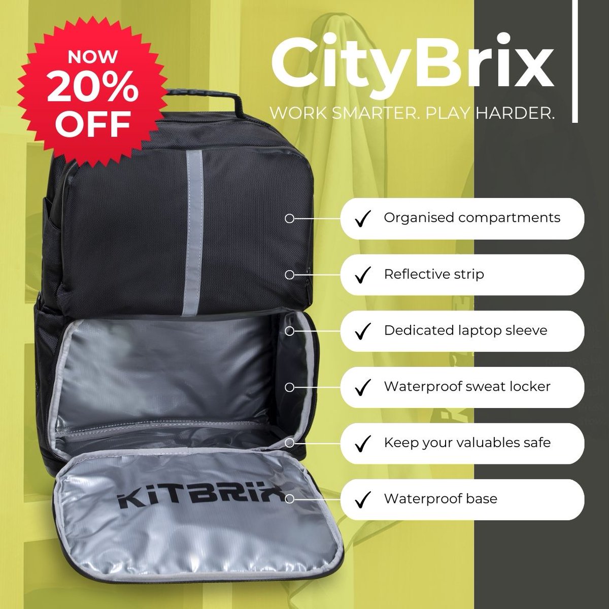 Efficiency is everything – never leave your kit behind and you cram in more action around work. Don't let those opportunities slip by! 

Pick up a CityBrix for a more efficient price – save 20% this September 💼

loom.ly/bR8K_2Q