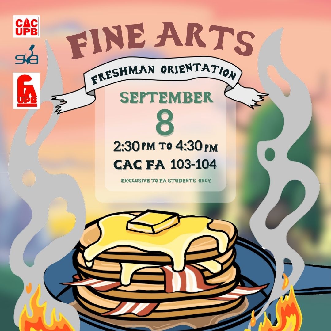 upbsva's tweet photo. 🎨🌟 Welcome, Freshmen of the Fine Arts Program! 

✨ Get ready to paint your campus life with vibrant colors and endless creativity! 🎨✏️

📅 Save the date: Sept. 8, 2023 
⏰ Time: 2:30pm 
🏛️ Location: CAC: FA 103-104 https://t.co/kn4csiNBUI