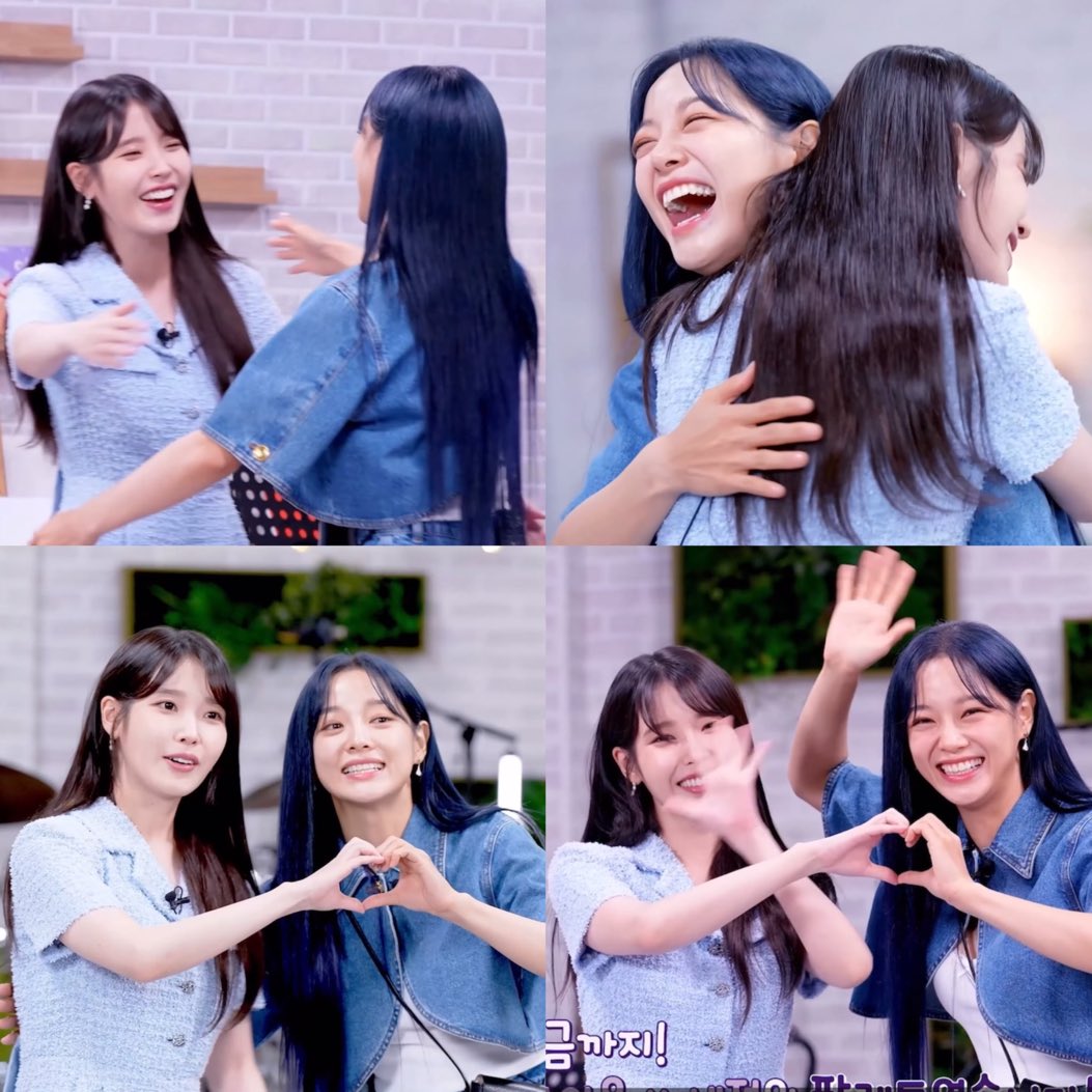 jieunismolbean's tweet photo. i was smiling from ear to ear watching today's palette episode. sejeong represents all of us to our favs. she's so relatable. i hope IU &amp; sejeong's friendship blossomed even more~ maybe a song collab someday? congrats to sejeong's album &amp; to meeting iu.❤️ https://t.co/nmBKSQoS7t