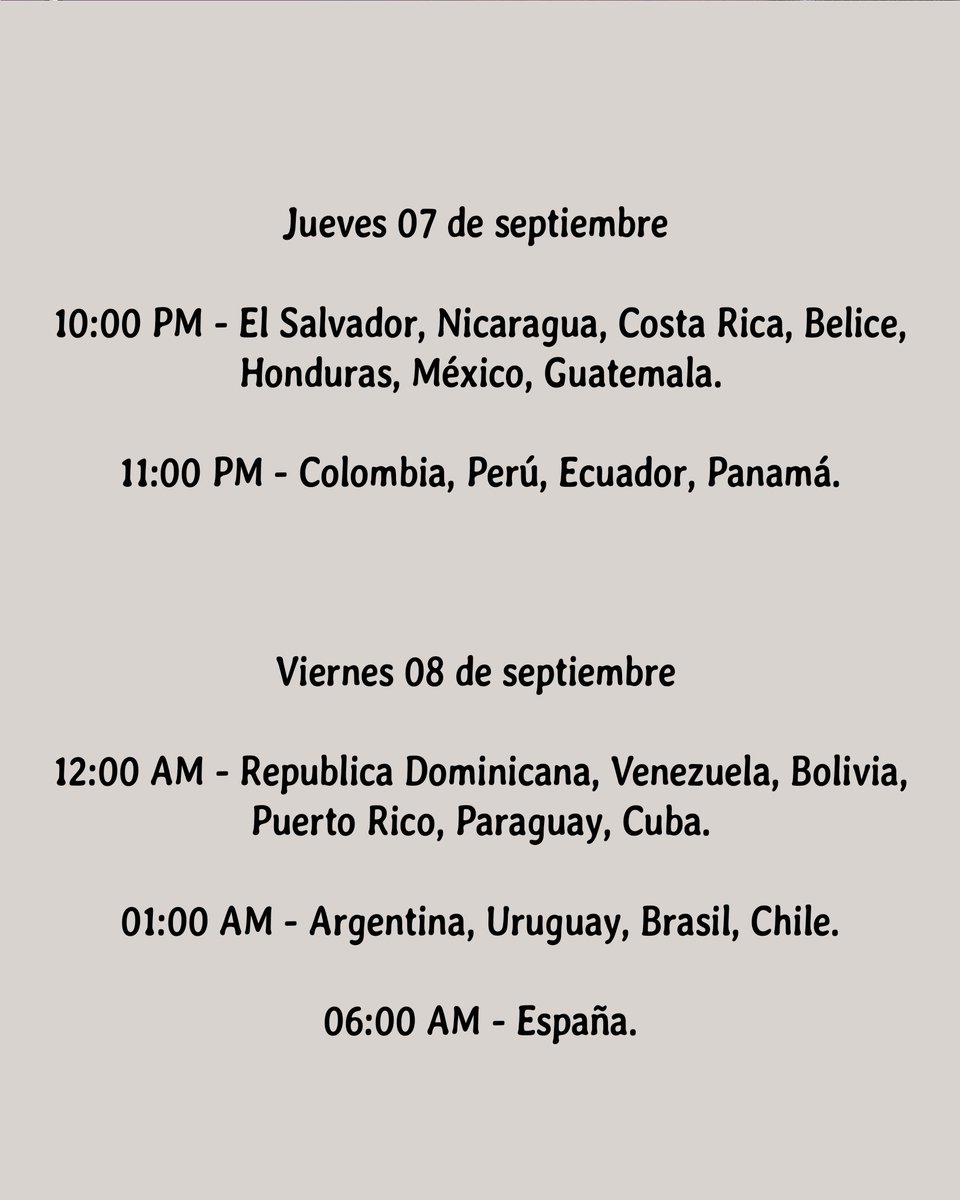 [INFO]📰

¡El álbum en solitario de Taehyung 'Layover' se lanzará oficialmente esta noche!

•YouTube: (bit.ly/3xanhoz)
•Pre-guarda: (ingrv.es/layover)
•Guías stream: (bit.ly/3wMsWkm)

Comparte las metas y los horarios oficiales.