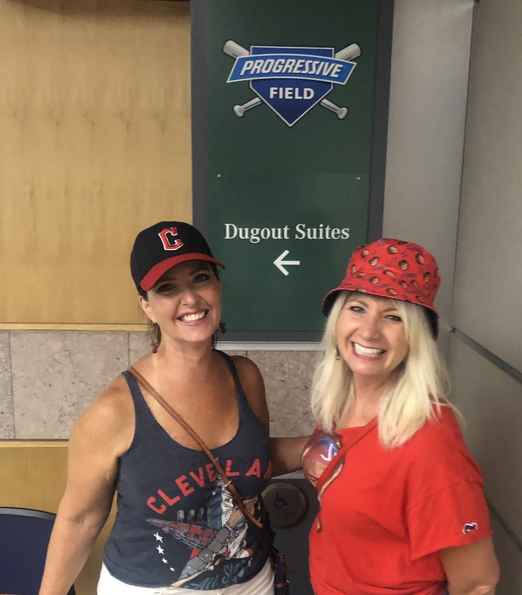 HarkenPatty's tweet photo. We are 1-0 when sitting in the Dugout Suites @CleGuardians - just sayin’ @staceyfreyfox8 #PushForOctober https://t.co/36YaUQJq0r