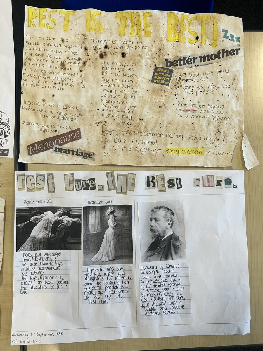 MsGiverin's tweet photo. Fabulous vintage adverts from Higher. We are exploring gender roles in the Victorian era before starting ‘The Yellow Wallpaper’. 🛏️ https://t.co/vD0mbuKMKN