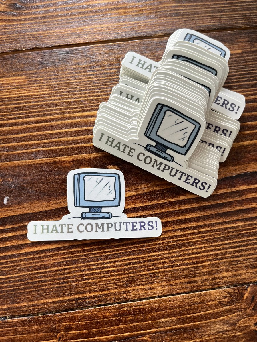 olastromcom's tweet image. What do you do when you get frustrated over weird random problems with your computer? You make a sticker of course
#ihatecomputers