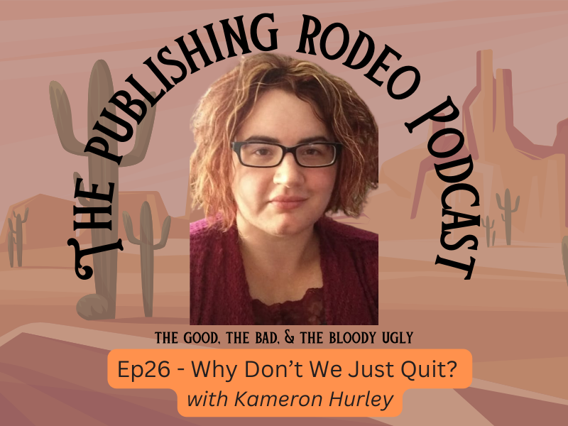 PublishingRodeo's tweet photo. Today, we sit down with Hugo-winning novelist and essayist, @KameronHurley, to ask hard hitting questions:  Why don't we just quit? Why keep doing it? Why not 'just' self publish? And finally, was it all worth it?

https://t.co/oN4KfpyB3y https://t.co/5w1LWhZnoY