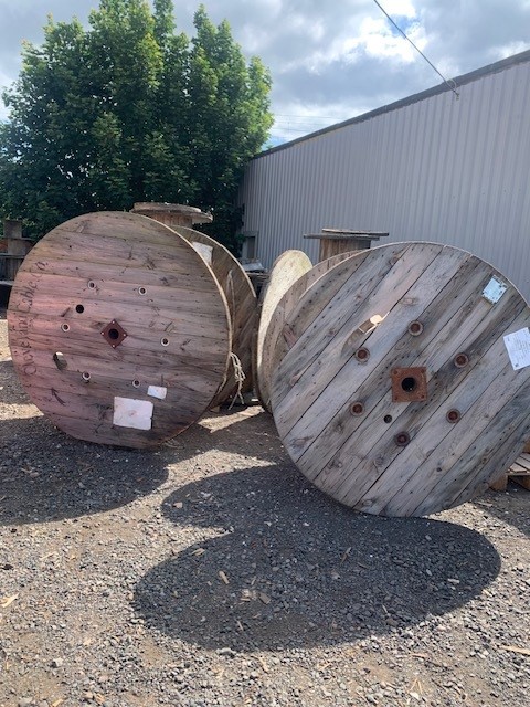 We have these 2 very large cable reels for sale which we have sanded down Perfect for an outdoor garden table or event displays 📷 £80 each #cablereels #cablereeltable #woodworking #asanwoodsaints #recycledwood #wolverhampton #teamworkmakesdreamwork #diy #staffskills #cablereel