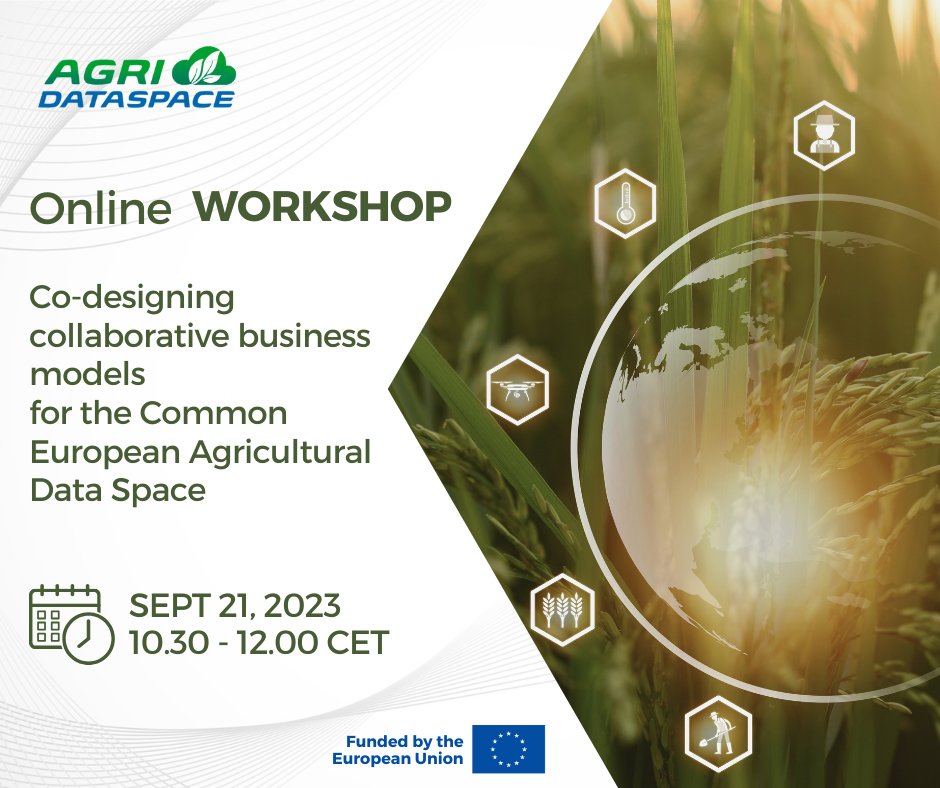 AgriDataSpace's tweet photo. 💡Get ready to shape the future of European agriculture at the AgriDataSpace Workshop.

Don't miss this opportunity to make a lasting impact. Register today  👉https://t.co/tLBQgYXDjH https://t.co/inUPoJ39L3
