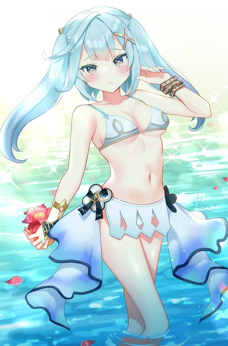 #夏が終わりそうだし今年描いた水着絵を貼ろうファルザン先輩 