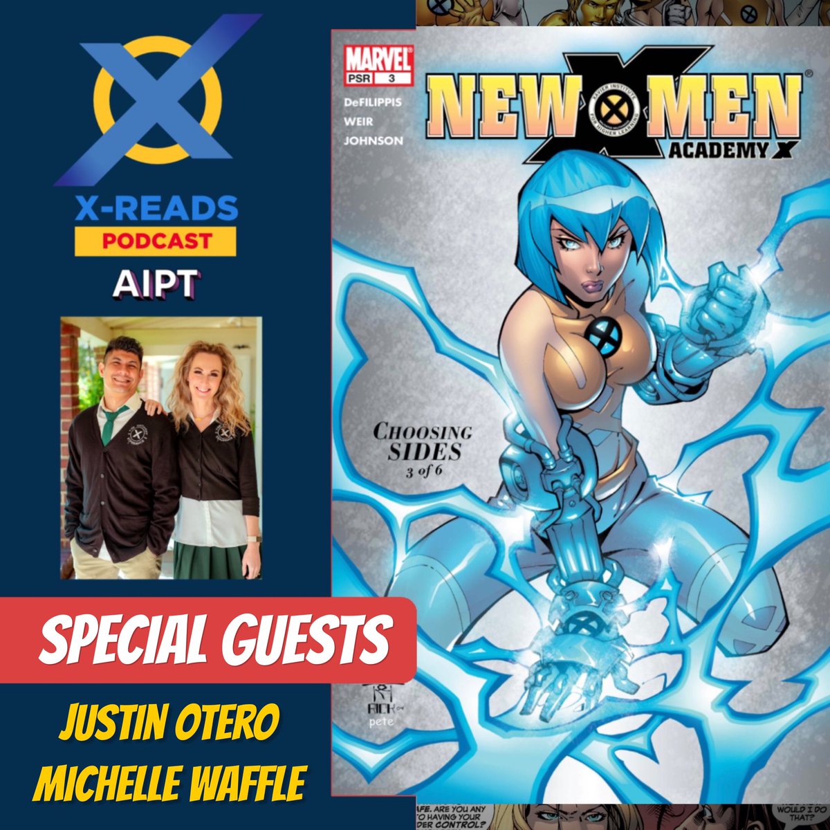 xreadspodcast's tweet image. 🔥📚 NEW this week, we dissect New #XMen Academy 3 with special guests, @MeShellWaffleO and @jt_otero79 ! (✍️ @ndefilippis @CWWeir 🎨 @StazJohnson )

💥 #Hellions vs. #NewMutants! Scott introduces a thrilling twist - Field Day exercises!
🎧 Listen now 👉 linktr.ee/xreadspodcast