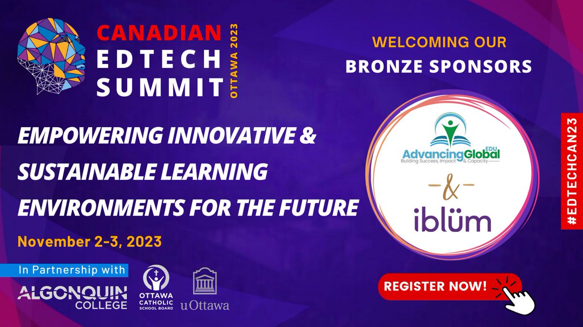 MindShare K12 (@mindsharek12) on Twitter photo Thrilled to Announce our New 14th #Canadian #Edtech #Summit Bronze Sponsors <a href="/AdvancingEdu/">AdvancingGlobalEDU</a> & <a href="/iBlumLearning/">iBlüm Learning Company</a>! Taking place in Ottawa, Nov 2-3! Secure your spot today and enjoy a $100 #discount with our #Back2School #offer 📚🍏 eventbrite.com/e/14th-canadia… #EdTechCan23 <a href="/MindShareLearn/">MindShareEdTech Canada》K20News》 Summits</a> Thrilled to Announce our New 14th #Canadian #Edtech #Summit Bronze Sponsors <a href="/AdvancingEdu/">AdvancingGlobalEDU</a> & <a href="/iBlumLearning/">iBlüm Learning Company</a>! Taking place in Ottawa, Nov 2-3! Secure your spot today and enjoy a $100 #discount with our #Back2School #offer 📚🍏 eventbrite.com/e/14th-canadia… #EdTechCan23 <a href="/MindShareLearn/">MindShareEdTech Canada》K20News》 Summits</a>