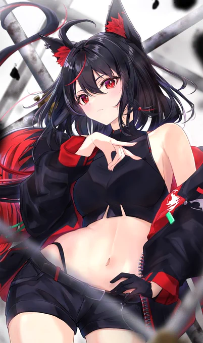 黒上フブキ#絵フブキ #白上フブキ 