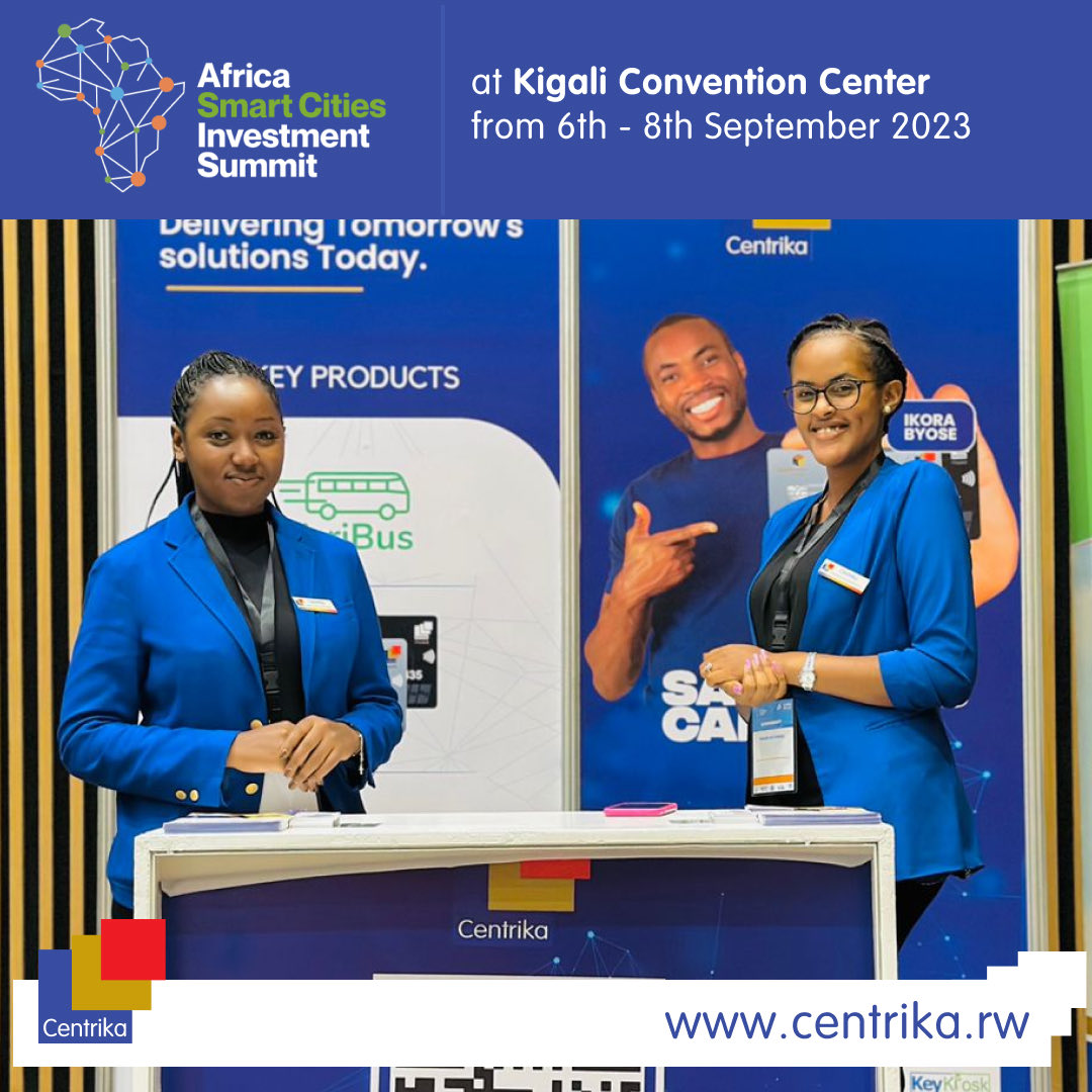 CentrikaRw's tweet photo. Day 2 at our exhibition stand in Africa Smart Cities Investment Summit  @ASCISummit from 6th to 8th September 2023 - Kigali Convention Center. 

Visit us for more at https://t.co/zTEJf26tkN #centrika #rwandatech #ASCISummit #ASCIS2023 #RwOT https://t.co/0LkZ8DS6s0