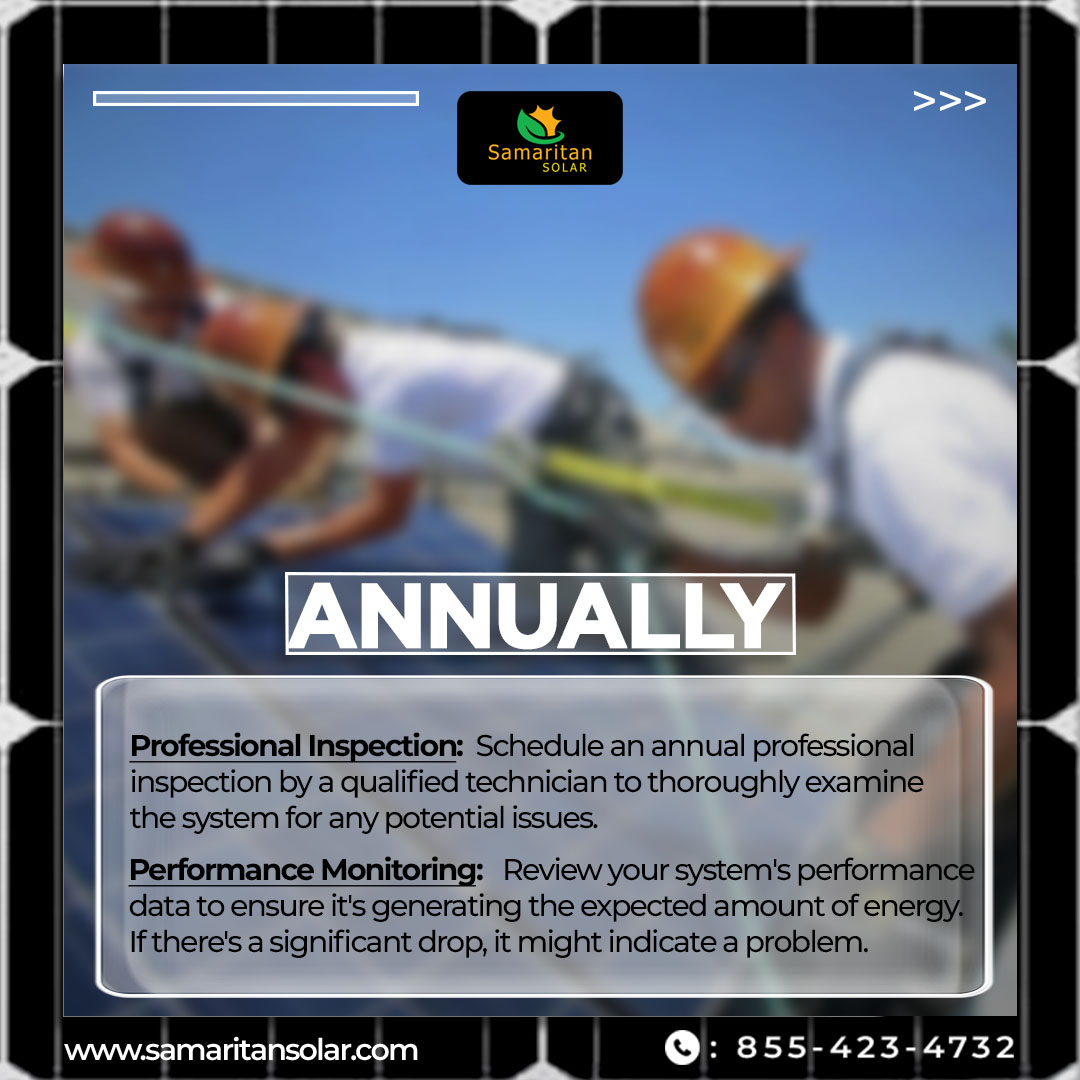 SamaritanSolar's tweet photo. Shine Bright All Year Round! Discover the essential tasks to ensure your system's peak performance. 💪

For a free consultation 🌐 https://t.co/1T9V3gobCN

#Samaritansolar #Sustainability #RenewableEnergy #savemoney #SolarPanel #solarpower #USA #thursdayvibes #Maintenance https://t.co/tivDz8trou