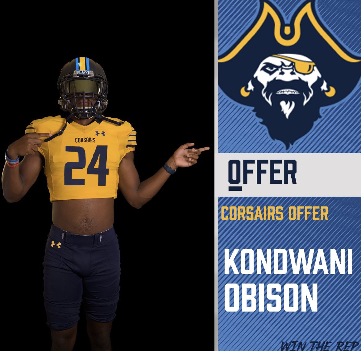 Blessed to receive my first offer from <a href="/CorsairFootball/">UMass Dartmouth Football</a>.
