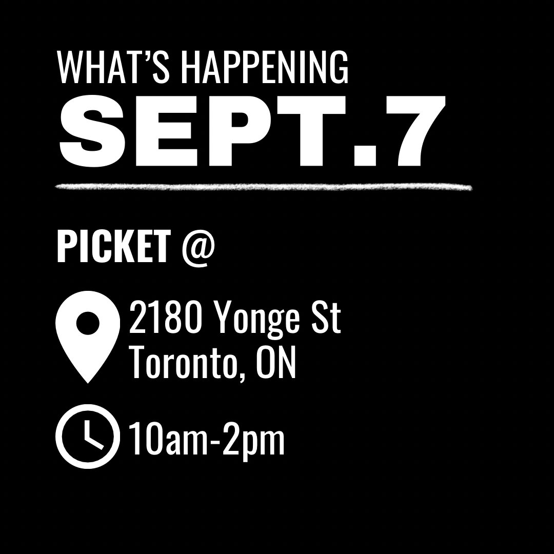 Today we're picketing TVO headquarters at 2180 Yonge Street from 10 am-2 pm ET. We'll be out there having those important conversations and raising awareness of our ongoing strike and its impacts on Ontarians. Come say hi! #FundTVOLikeitMatters #onpoli #onted #backtoschool2023