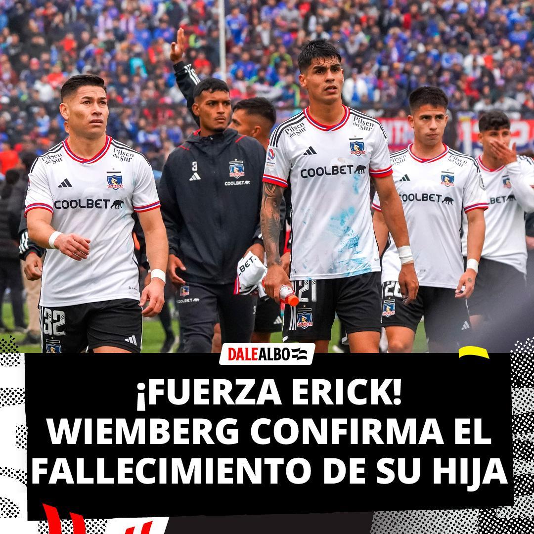 dalealbo's tweet photo. Un lamentable suceso fue el que informó #ErickWiemberg a través de sus redes sociales. El futbolista de #ColoColo confirmó el sensible fallecimiento de su hija momentos después de haber nacido. 🕊️ https://t.co/9rXAXAo2VT