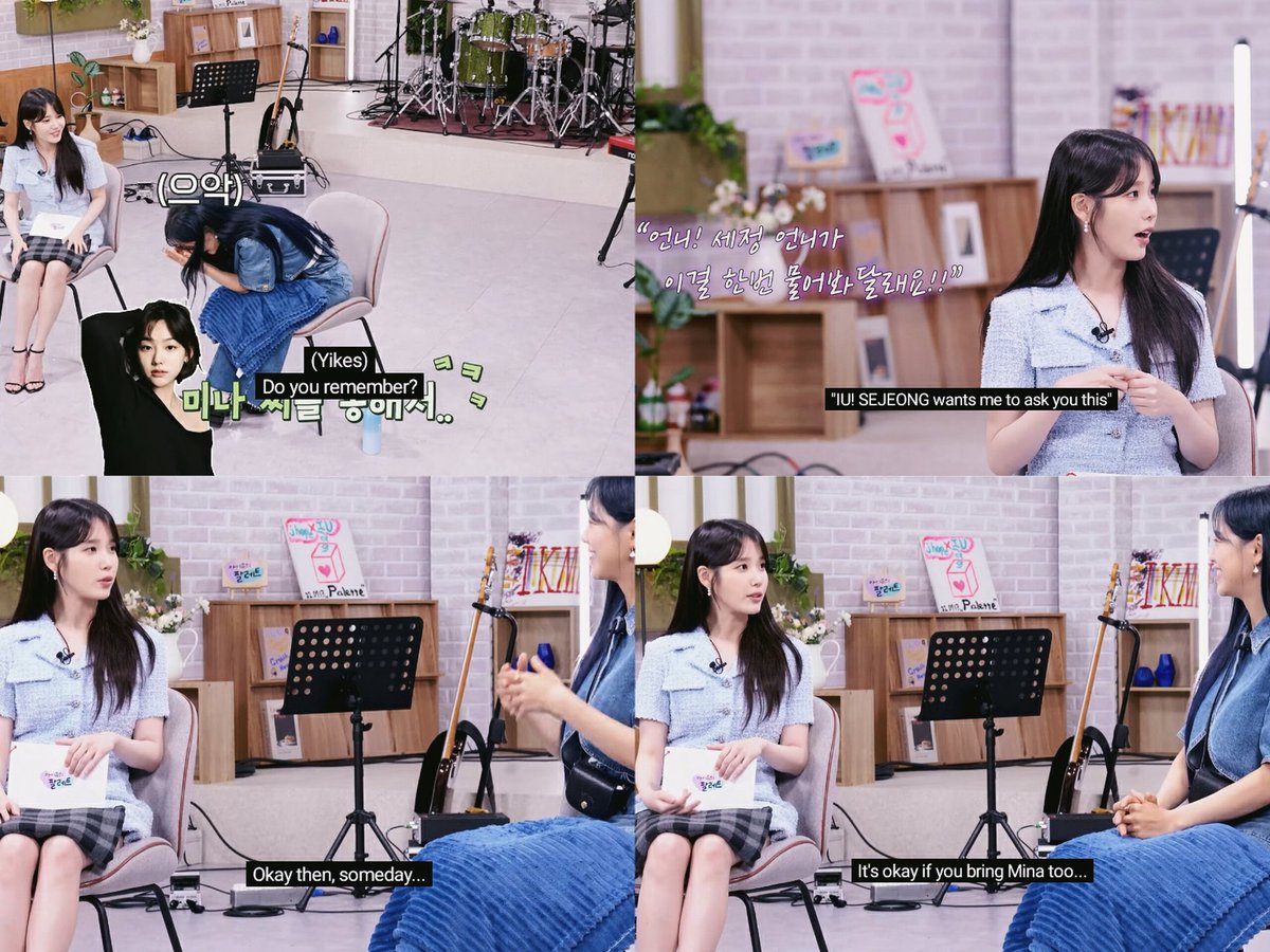 IU remembered and talked about mina to sejeong twice 😭😭😭