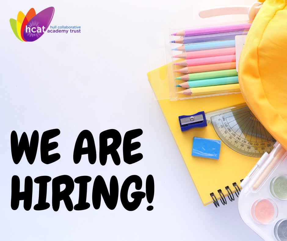 Following the summer break, we are recruiting for the below roles:
- Pearson - ASA
- Pearson - Attendance Assistant
- Wansbeck - ASA (1:1)
- Westcott - ASA
- Westcott -  School Business Assistant

Contact Emily.Mansfield@hcat.org.uk for further information. 

#careerineducation