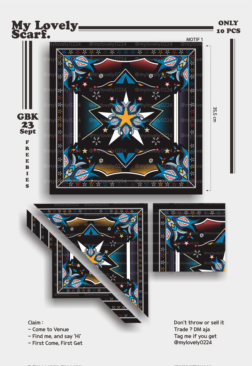 mylovely0224's tweet photo. [FREEBIES] Scarf  
Motif by @mylovely0224

SMTown Live 2023 : SMCU Palace @ Jakarta   
🗓️23 Sept 2023  
📍GBK [Detail TBA]
⌚️ TBA

Trade ? DM aja ea

😎rt &amp; like are very appreciated 🤟

#SMTOWN_LIVE_2023_JAKARTA #SMTOWNJAKARTA2023 #SMTOWN https://t.co/HT0KlWWNiS