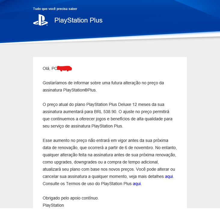 PC on X: Recebi um email sobre o aumento na PS Plus 🤡