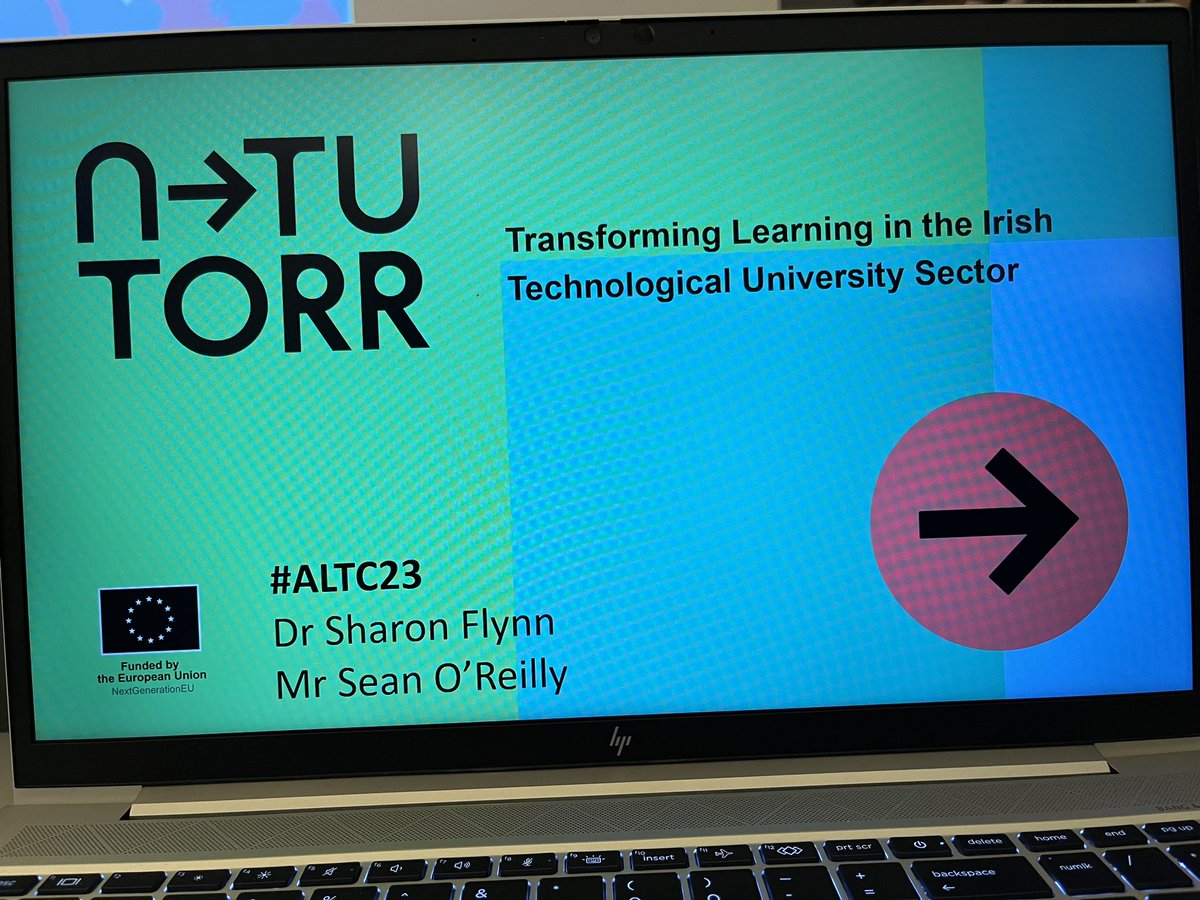Getting ready to present about #NTUTORR Programme at #altc23 in the main lecture theatre. Missing presentation partner <a href="/SeanOReillyTHEA/">SeanOReilly@THEA</a> but great to have colleagues from <a href="/MTU_TEL_Team/">TEL Team @MTU_ie</a> in the room. Will share slides later.
