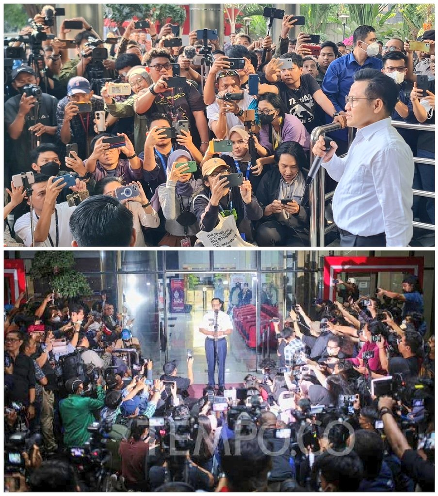ekowboy2's tweet photo. Mereka berdua sudah teruji pernah masuk ke gedung itu &amp; keluar dg kepala tegak, tidak gentar karena benar..

Anies-Muhaimin terbukti bersih dicintai rakyat, yang setuju silahkan retweet!! https://t.co/KmuZZNgDVE