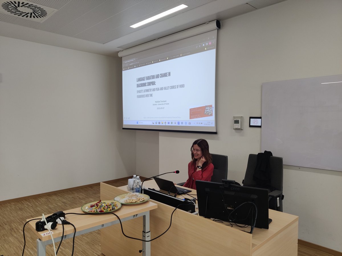 We are very proud to host for the first time Professor Matilde Trevisani, who will give us a lecture-laboratory on "Language variation and change in diachronic corpora". Welcome to the Summer School! ☺️♥️📈📊💻