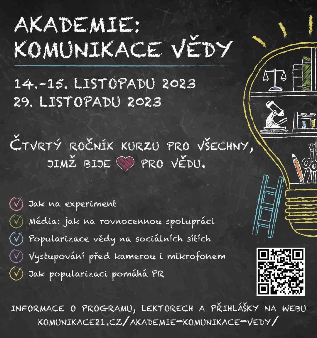 💬 Připravujem 4. běh Akademie: komunikace vědy.
👩‍🎓 Kurz od popularizátorů pro popularizátory, vědce, píáristy.
📅 14.–15. a 29. 11. 2023 v Praze.
📩 Detaily na komunikace21.cz/akademie-komun…, volná místa ubývají. Přijďte nebo pozvěte toho, kdo by měl přijít.
🙏 Těšíme se na setkání!