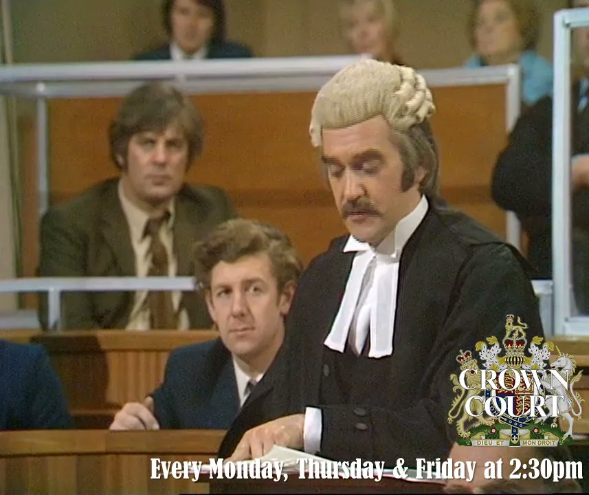 TalkingPicsTV's tweet photo. Please be seated for the second day of witnesses in the 'murder' case in the CROWN COURT (1973) at 2:30pm #TPTVsubtitles featuring #JohnRonane #JonathanAdams https://t.co/WEixdNMLm8
