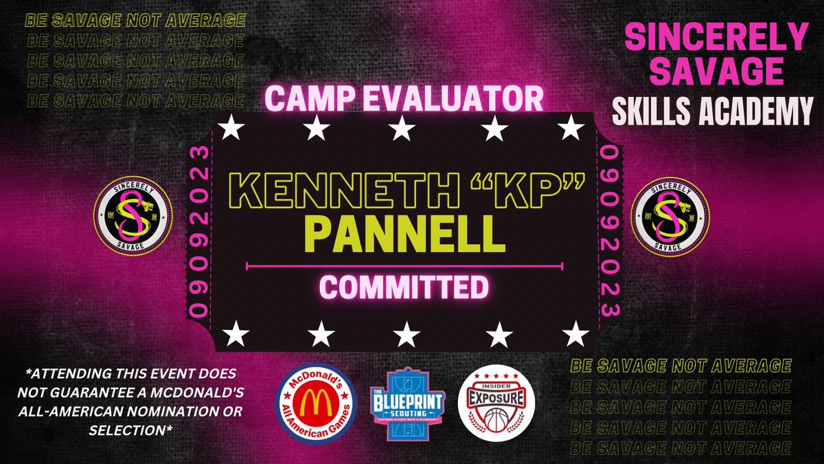McDonald’s All American committee member and ESPNW contributor @KPannell71 will be in attendance at the Sincerely Savage Skills Camp in Atlanta, GA on September 9, 2023! #besavagenotaverage