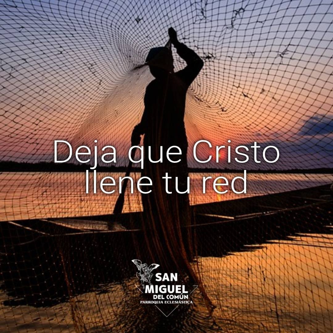 Parroquiasmc's tweet photo. EvangelioDeHoy según San Lucas 5,1-11.
Simón le respondió: "Maestro, hemos trabajado la noche entera y no hemos sacado nada, pero si tú lo dices, echaré las redes".
Así lo hicieron, y sacaron tal cantidad de peces, que las redes estaban a punto de romperse. https://t.co/reGQY64hDM