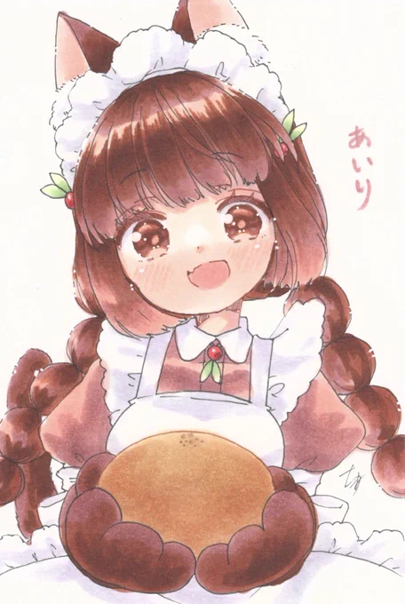 ドローイング なおあいりねね  #幸せランチはカフェテリアで