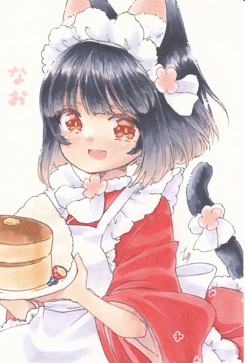 「ドローイング なおあいりねね  #幸せランチはカフェテリアで」|結葵ちま🐥東方展示界🐈‍⬛京都白露型オンリーB-41/42 🐇コピック愛用のイラスト