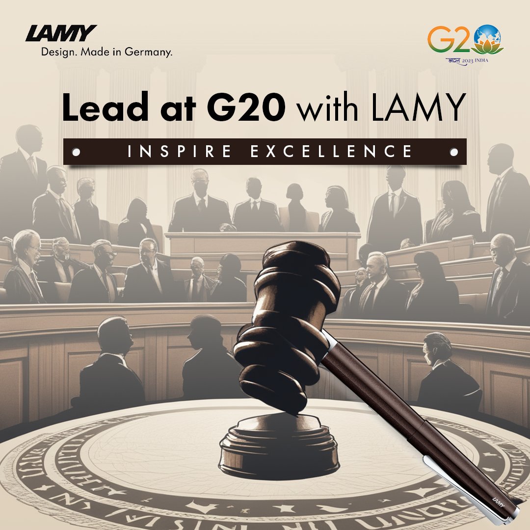 Leadership is an art and #LAMY pens symbolize excellence. As G20 leaders discuss global affairs, we salute the elegance and precision that define true leadership. Tell us, who inspires you to lead? 🌟🖋️ #G20 #India #G20SUMMIT