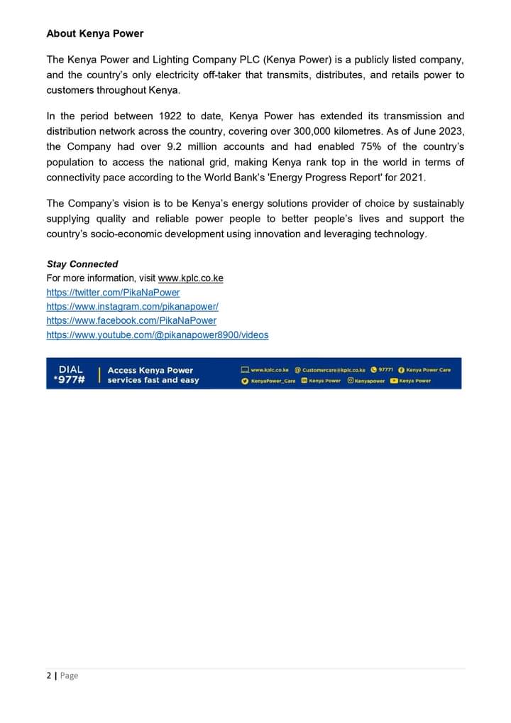 The Kenya Power & Lighting Company Plc. tweet media