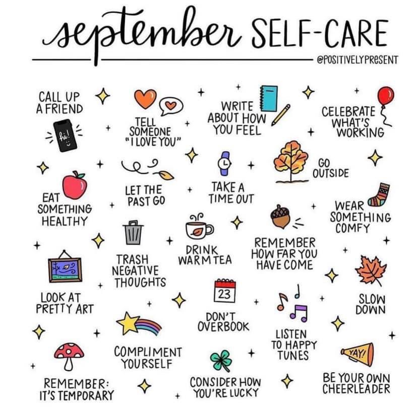 These are some great ideas! #SeptemberSelfCare