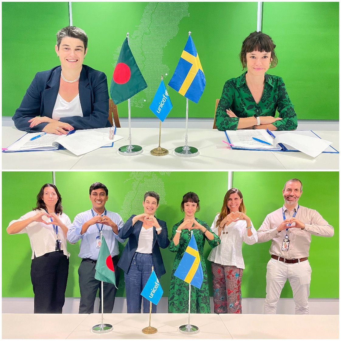 SwedenAmbBD's tweet photo. Investing in children &amp; women is investing in our future 🫶! 

Proud that Sweden is partnering with @UNICEFBD to improve the lives of children in Bangladesh by contributing SEK 150 million over the next 2,5 years.

Focus: 
👉🏼health
👉🏼nutrition 
👉🏼WASH 
👉🏼child protection 

🇸🇪🇺🇳🇧🇩 https://t.co/G52ieL01EW