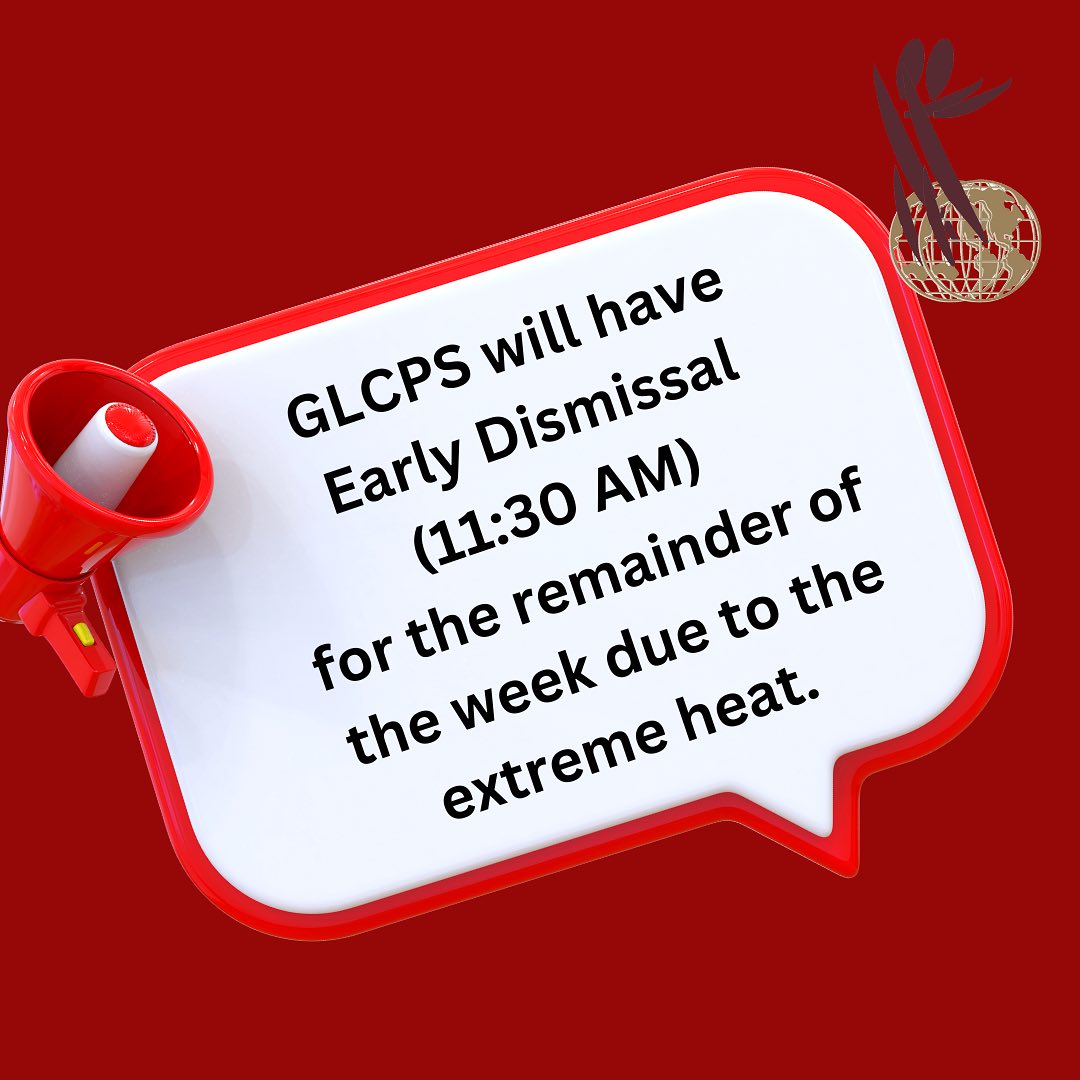 NewBedfordGuide's tweet photo. PSA:
"We have decided to have early dismissal for the remainder of the week (9/6, 9/7, 9/8) due to the extreme heat and out-of-health concerns for our students and staff. We are sorry for any inconvenience this may cause our families." #NewBedford #GLCPS #NBMA https://t.co/ZDKoOK2CXL