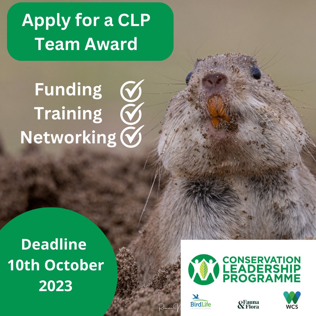 For more information: conservationleadershipprogramme.org/grants/grant-o… Applications must be submitted via the online platform: …s.conservationleadershipprogramme.org Please contact: clp@birdlife.org