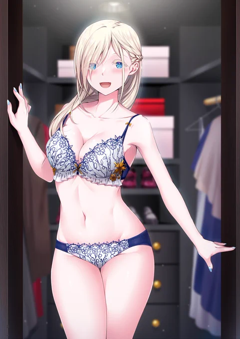 「他にもカワイイはたくさんありましたケド…やっぱりセンパイさんがカワイイって言ったランジェリーに決めました!」 