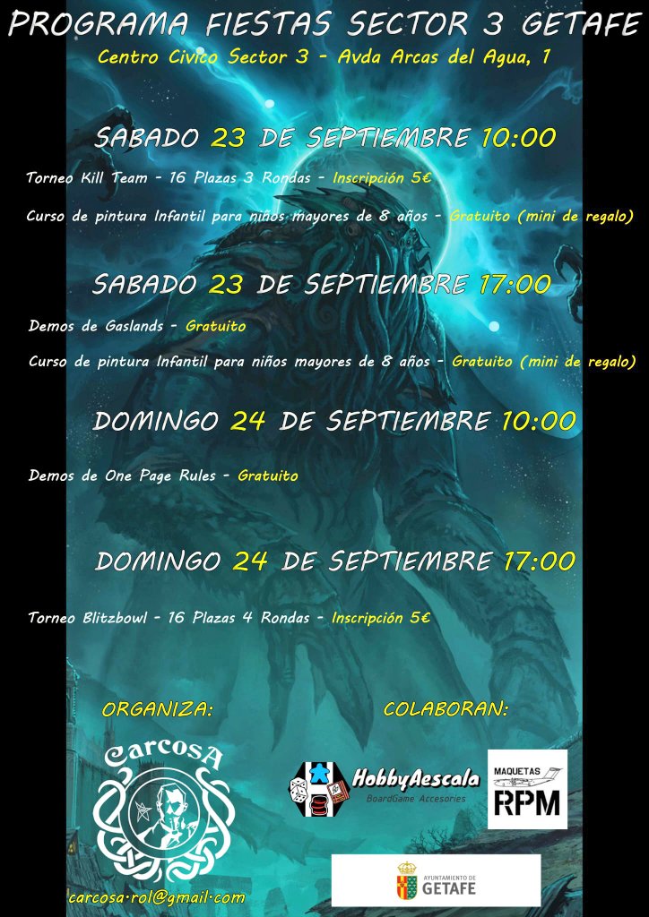CarcosaR's tweet photo. Hacía mucho tiempo que no actualizábamos aquí, pero tenemos un pequeño evento al que estáis invitados todos. ¡¡Os esperamos!! https://t.co/w0OaX9c3wb