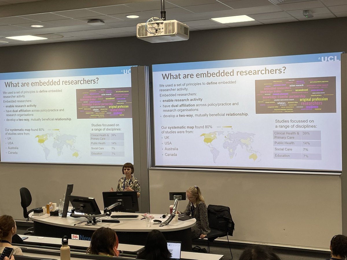 annettehaywood's tweet photo. Great talk on #embeddedresearchers from Sarah Lester. Lots of connections made #HDRC #doncaster #SSM2023 https://t.co/3EoEVPfAnt