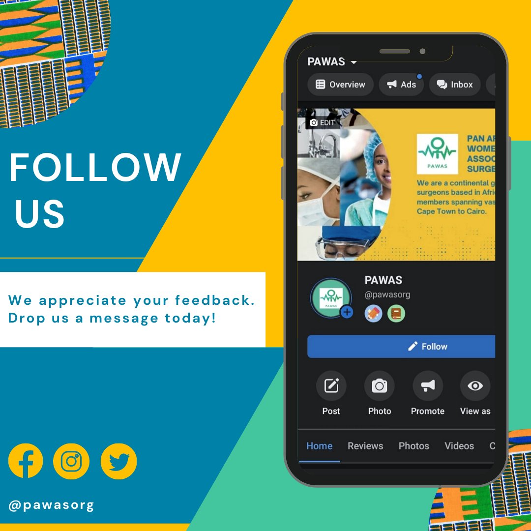 PAWAS (@pawasorg) on Twitter photo Happy Thursday PAWAS Community! 🥼🩺
This is your reminder to follow us on all our social media platforms: Facebook, Instagram, Twitter (X) and LinkedIn.
Have a great start to the pre-weekend ahead! 😊
🌐 linktr.ee/pawasorg
📧 pawasorg@gmail.com
🌐 africanwomensurgeons.org Happy Thursday PAWAS Community! 🥼🩺
This is your reminder to follow us on all our social media platforms: Facebook, Instagram, Twitter (X) and LinkedIn.
Have a great start to the pre-weekend ahead! 😊
🌐 linktr.ee/pawasorg
📧 pawasorg@gmail.com
🌐 africanwomensurgeons.org