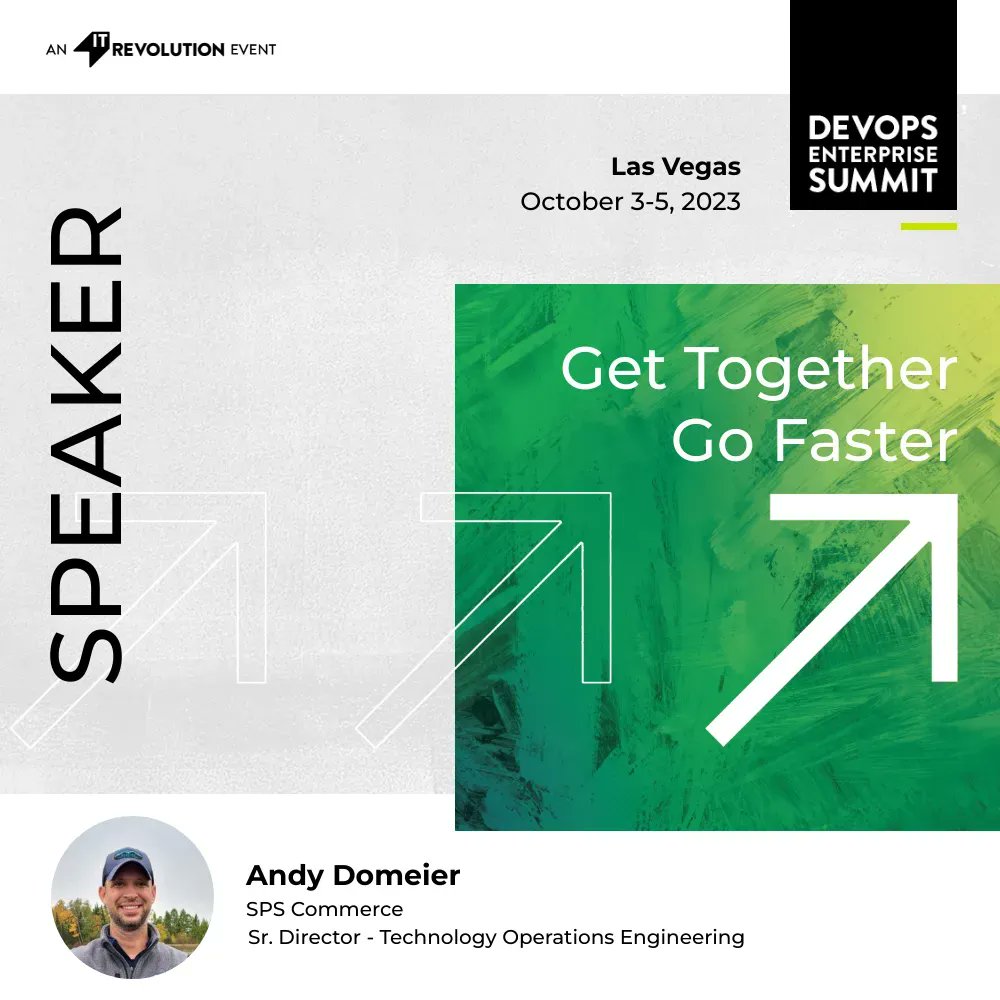 ITRevSummit's tweet photo. You won’t want to miss @AndyJD_, Sr. Director, Technology Operations Engineering at @SPS_Commerce, on stage at DevOps Enterprise Summit in Las Vegas next month! 

View the full #DOES23 speaker line-up and register today: https://t.co/wmg2lSqY1M https://t.co/GjpKTJBlA6
