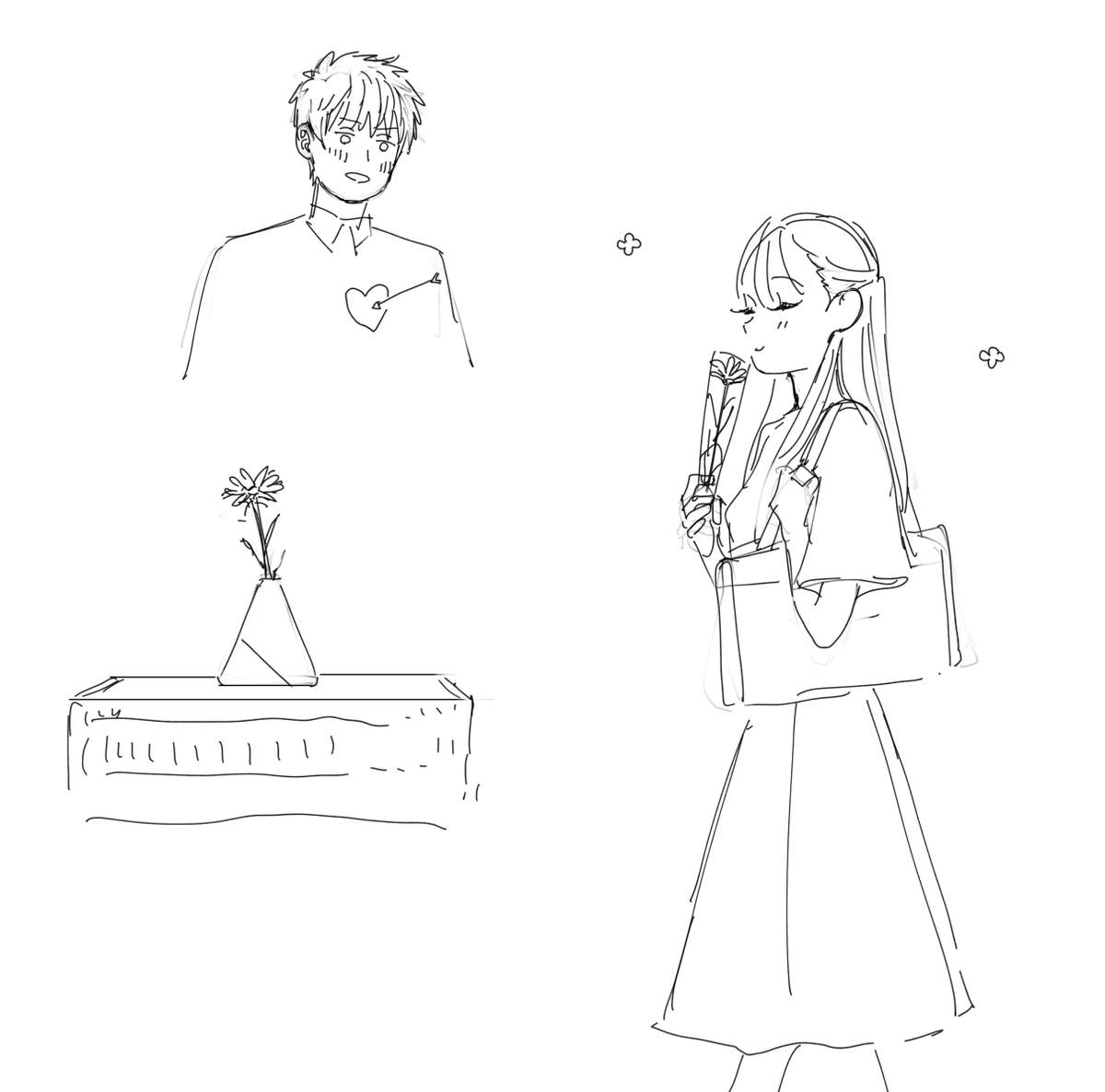 お花を買って帰る白崎さん 