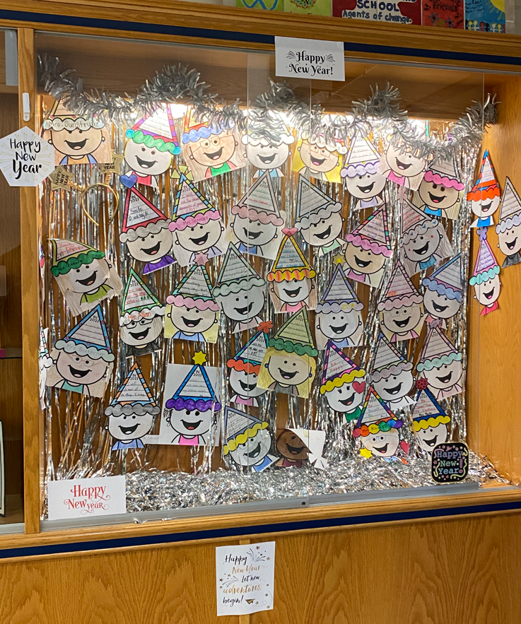 Happy New Year from the John Pritchard staff who posted their new year's resolutions for a great school year.