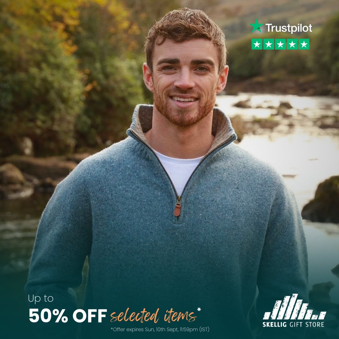 SkelligGifts's tweet image. This soft, plain knit, mid to lightweight sweater is crafted in a fine, nepped Donegal Lambswool. With set-in sleeves, all the seams are linked to produce a smooth and high-quality finish.

#IrishGifts #MensSweater #HalfZip