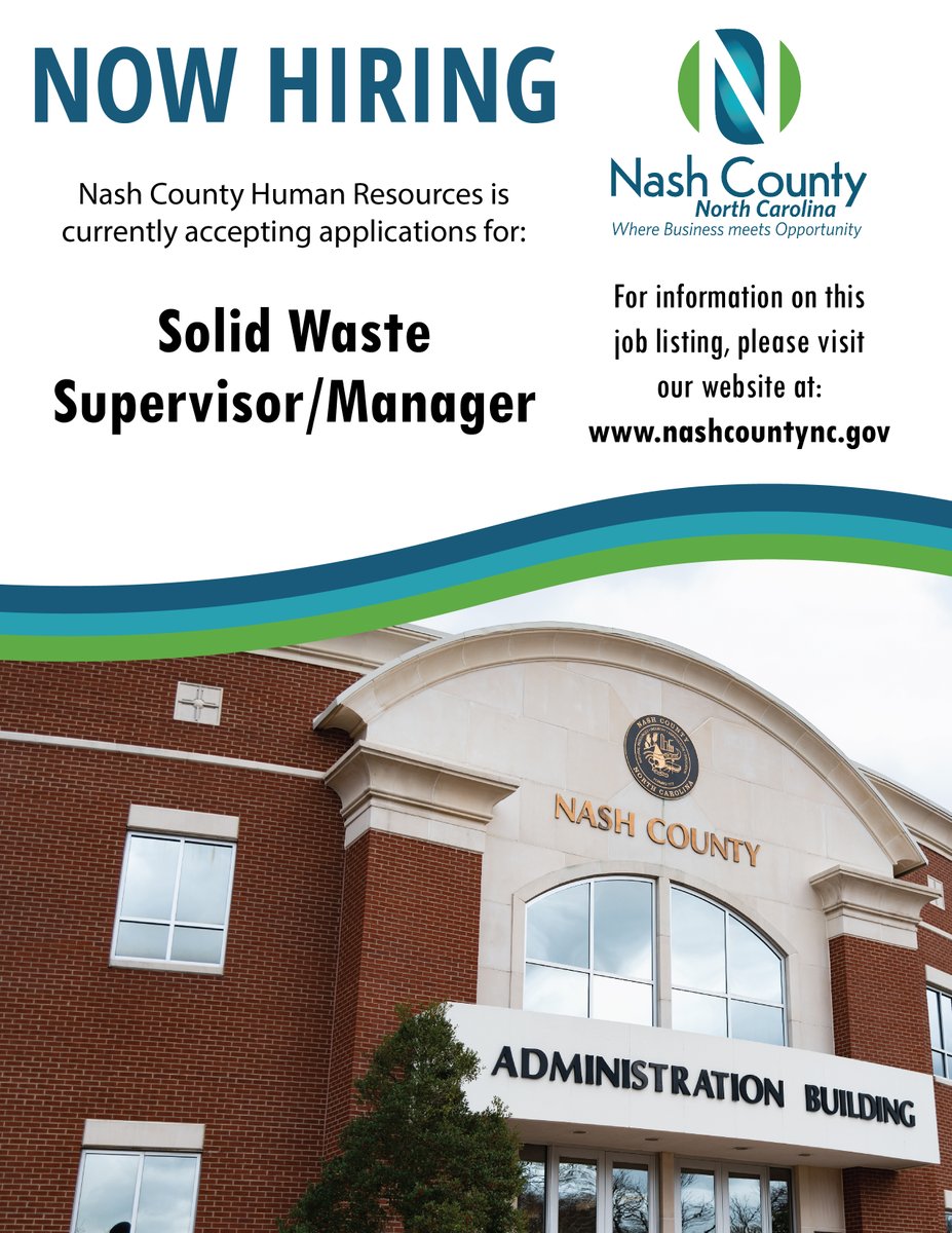 NashCountyNC's tweet photo. Check out these other available jobs with Nash County:
https://t.co/TItXziNxF9 https://t.co/zTErSH5Bs2