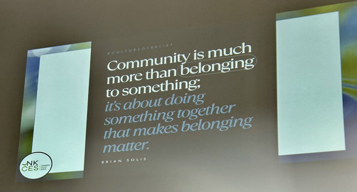 Belonging is elevated when there’s common purpose. That’s when you develop community!
#ConnectGrowServe

💚🌱🙌