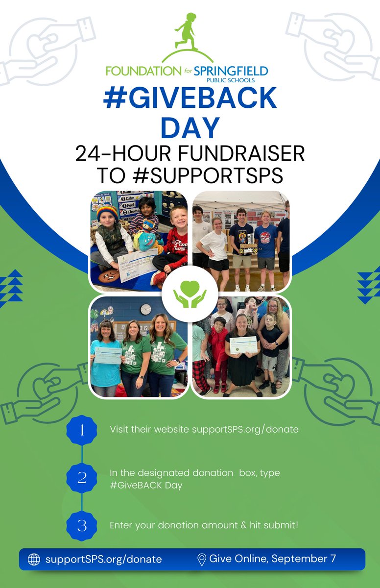 📚 Today is #GiveBACK Day! Let's come together and make a difference in our educators' dream projects for their students. Your donation can empower the future generation. 💫 Join us in spreading the love of learning! ❤️🍎 #EducationMatters #SupportSPS  #GiveBackDay2023